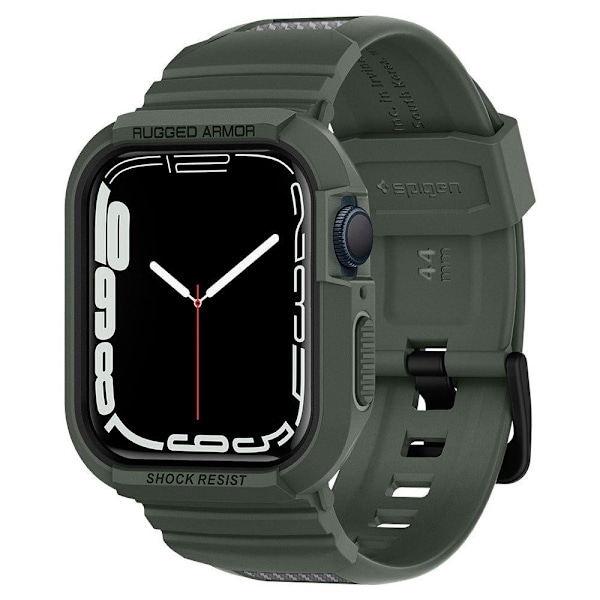 Spigen Apple Watch 44/45 mm Skal/Armbånd Rugged Armor 'Pro' Grøn