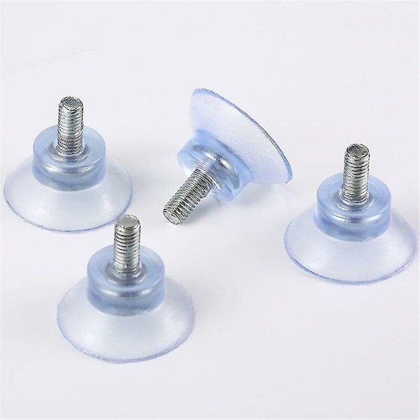 M6 * skruvlängd 14 * basbredd 35 PVC transparent sugkopp