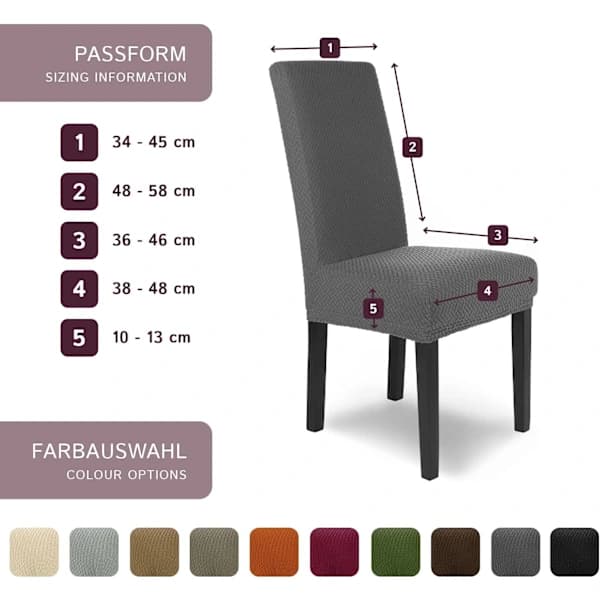 4-delt elastisk flonelstolebetræk / Antracit / Gyngestol c-FA7-