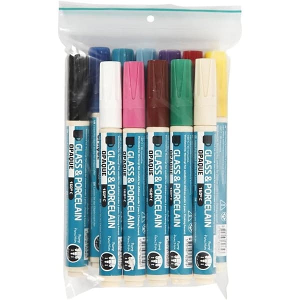 12-pack - Porslins- & Glaspenna - Rita på glas, porslin & speglar