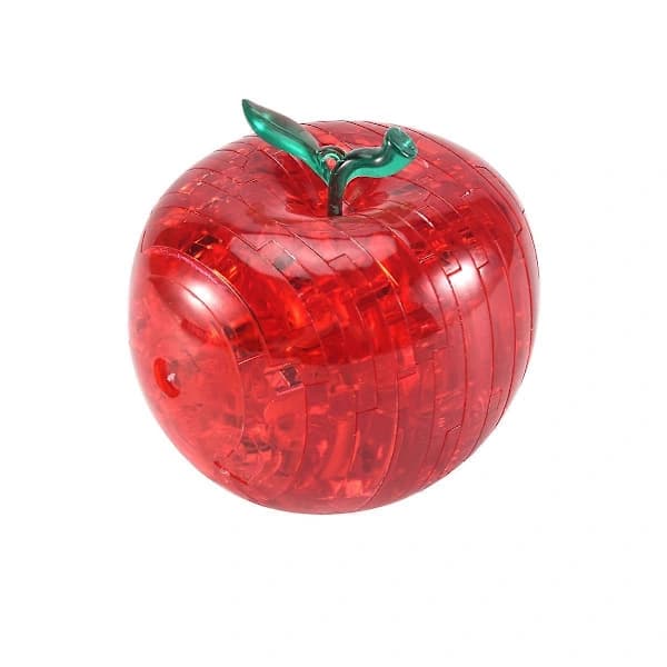 3D Kristallpussel - Rött Äpple Röd