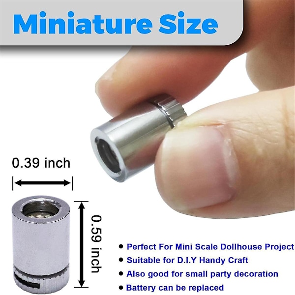 36 st Miniatyr LED-lampor för hantverk, Mini Spotlights Batteridrivna (Varmvit)