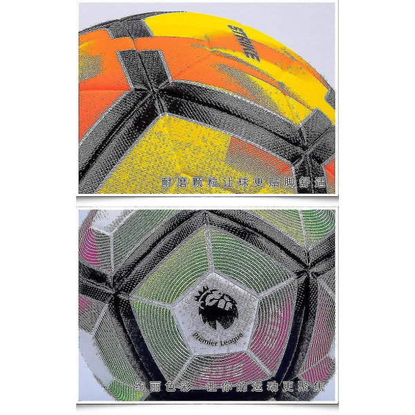 Premier League Fargerik Fotballkamp for Voksne Dedikert Størrelse 5 Ball
