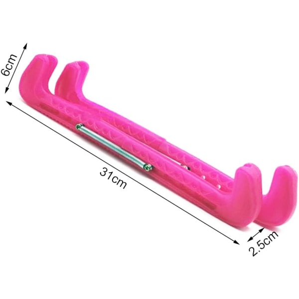 Skyddsöverdrag för konståkningsblad Skridskoskydd Justerbara elastiska skridskoskydd för konståkning (rosa rosa) (2 st)