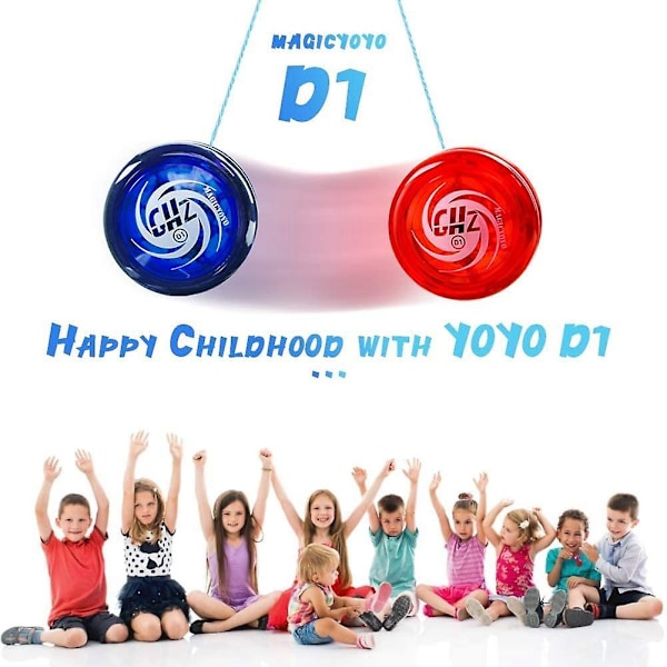 TS-Responsiv Yoyo D1 Ghz, professionell Looping Yoyos Nybörjare Med Yoyo Snören+finger +yoyo Väska, blå