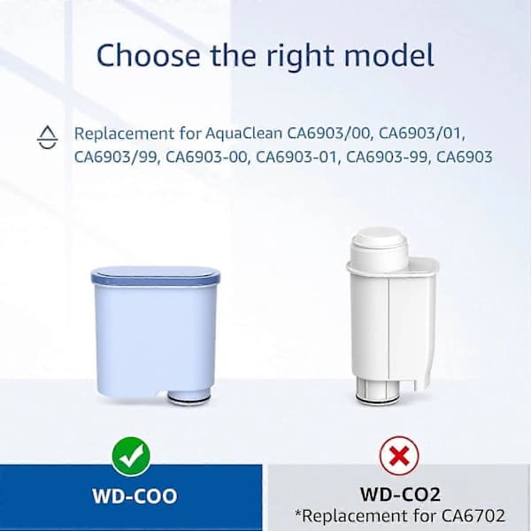 Replacement Water Filter Compatible With Aquaclean Ca6903/10 Ca6903/22 Ca6903 Limescale Filter, Reduces Limescale 1 PCS