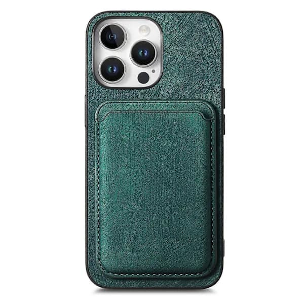 Case for iPhone 16 Pro Max Compatible with MagSafe Leather Back with Detachable Card Holder
