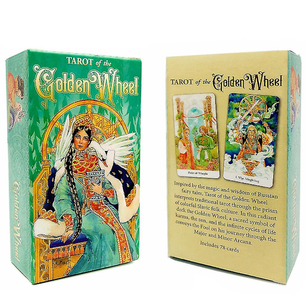 Golden Wheel Cards Deck Engelsk Tarotkortstokk for morsomme familiefester