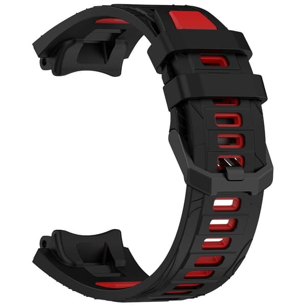 TS-silikoniranneke Amazfit T-REX 3 -kelloon - Musta/Punainen