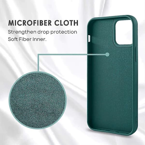 For iPhone 13 Deksel Silikongel 360 Ringholder Telefondeksel - Midnattsgrønn