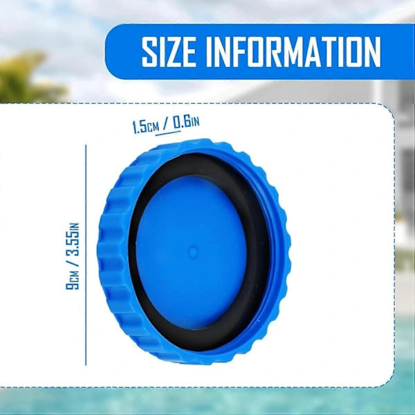 Poolplugg 2-pack för utomhuspooler O-formad ring Förtjockad tätningspackning Skimmerplugg Vinterpluggset