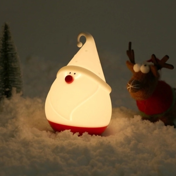 Silikone Natlampe Julemand Snemand Juletræ Dekoration Lys