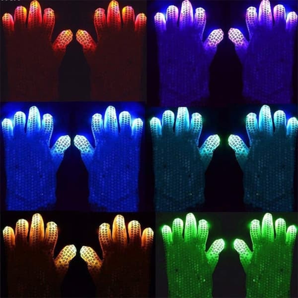 Votter / Hansker med LED-lys - 6 forskjellige lysmoduser