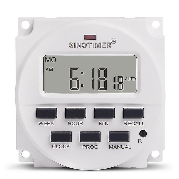 15,98 tuuman LCD digitaalinen ajastin 12v Dc 7 ohjelmoitava aikakytkimen Tm618n-4