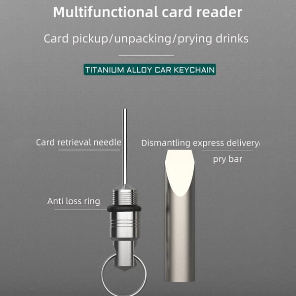 Small Card Removal Needle Keychain Pendant Phone Card Pin Outdoor Tool