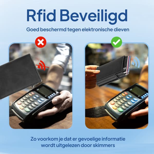 Techard Pop Up-kortholderpung, RFID-blokerende slank kreditkortholder med pengeområde, aluminium og læder, gaveæske, sort