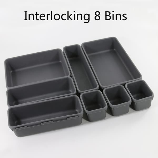 Drawer Insert for Versatile Storage Solutions, Durable Plastic Bins for Instant Organization with Customized Layout Design
