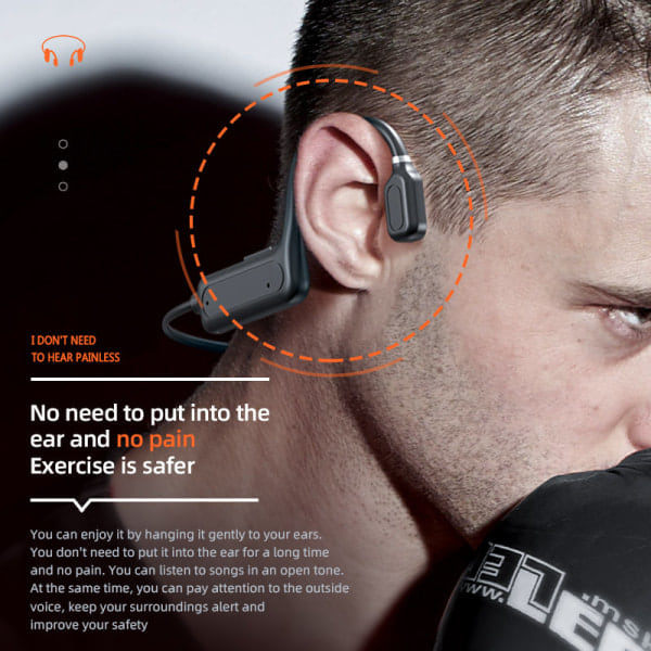 Trådløse sports bluetooth-hovedtelefoner binaurale ørekroge luftbenledning hovedtelefoner szq