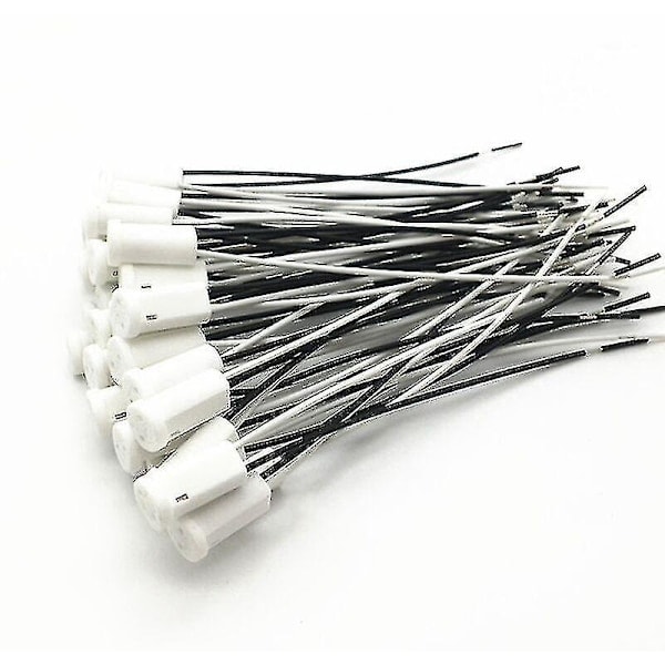 25 st G4 Lamphållare G4 Sockel Lamphållare med Keramisk Hållare för G4 LED Halogenlampa, 10cm Kabel