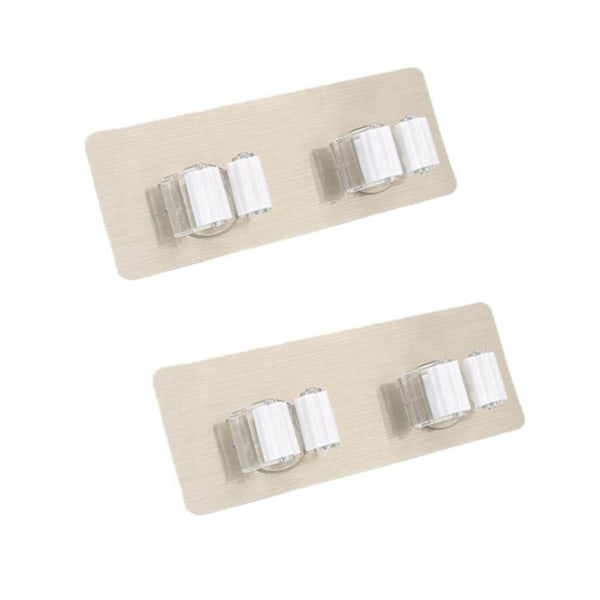 TS-2x Väggplattor Mopphållare Organizer Rack Plast Väggmonterad Borste Svabbare Svabbskaft Grepp