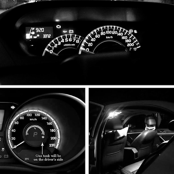 10 ST T4.2 LED kil instrumentpanel lampor, 1 SMD 6000K vita interiörlampor Bil Auto instrumentpanel Instrument Läsmätare Panelljus