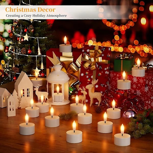 Rechargeable Tealights, 6 pcs Rechargeable Candles