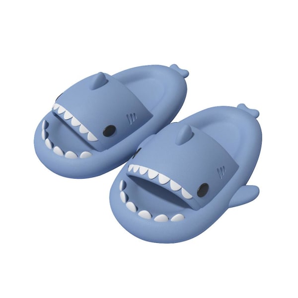 Shark Slippers Open Toe Sliders Hem Halkfria sandaler Skor Blue 36-37