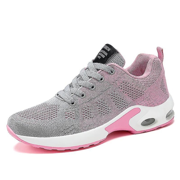 2022 nya casual Andas lätta skor med snörning Air Cushion Sneakers pink 42