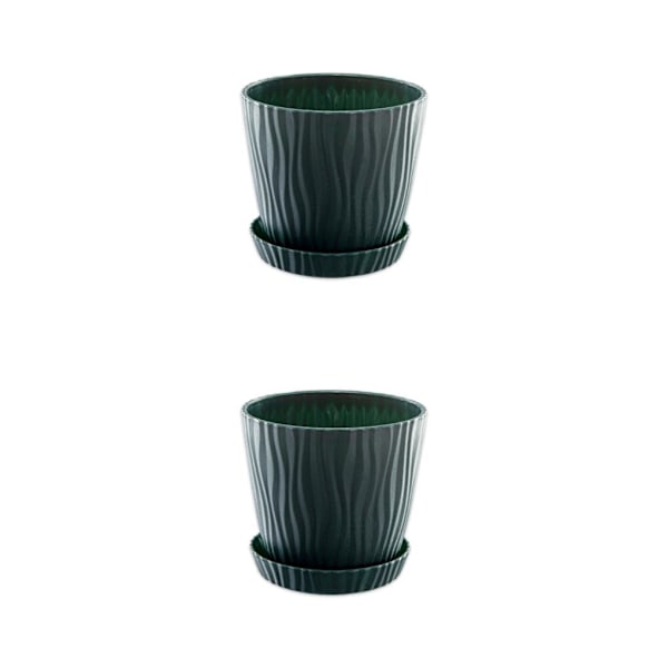 1/2/3/5 lette og bærbare blomsterpotter for innendørs og grønt L pot+L tray green L pot+L tray 2Set