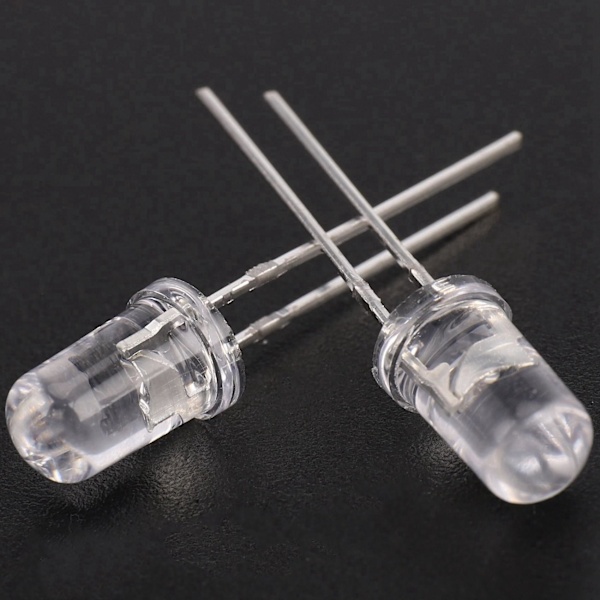 TS-100 st 5mm Vita LED-diodlampor DC 3v 20ma Glödlampa Elektronikkomponenter Ljusdioder