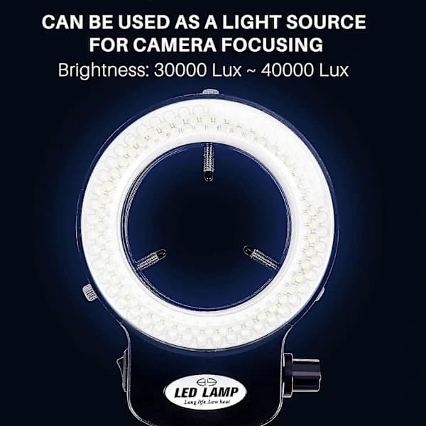 144 LED Miniscope Ring Light Ring Light 0 - 100% Justerbar Lampe Til Miniscope Ring Light