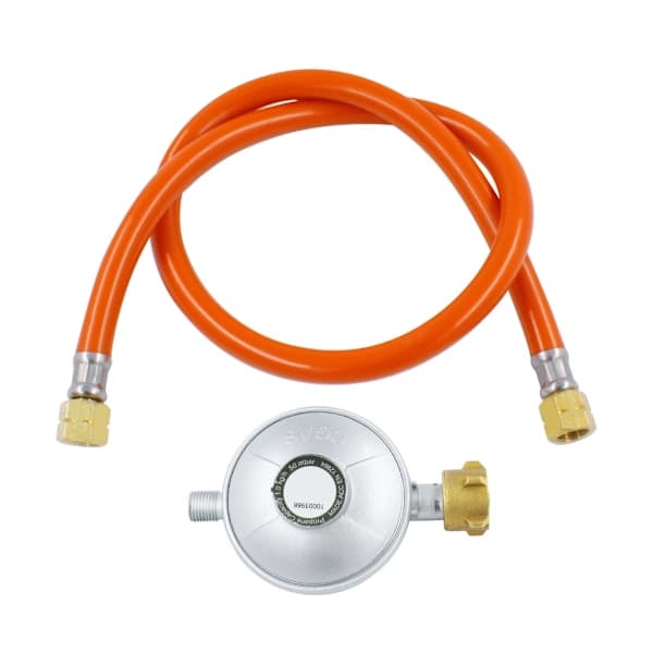 50mbar trykregulatorventil sæt justerbar aluminium kontrolventil til gassystemer med slange orange 1/4 tomme
