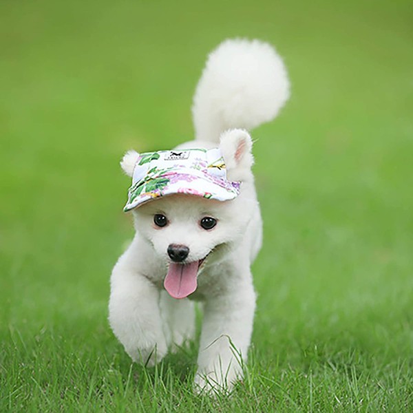 Pet Dog Hat, Solskydd Cap Med Öron Hål Sommar Hund Katt Baseball Cap Valp  Hatt UV-skydd Flower S 72a1 | Flower | S | Fyndiq