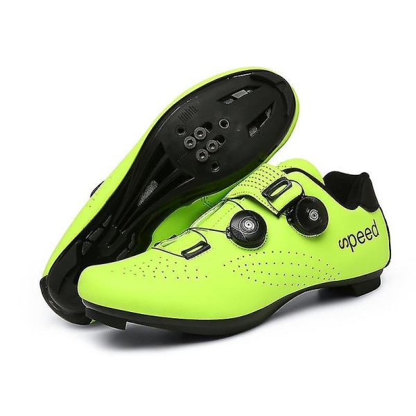Nya skor för män och kvinnor utomhusfritid olåsta landsvägscykel mountainbike ridskor Cykelskor med anti-sladd set green 39