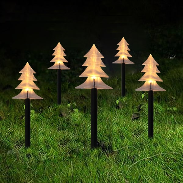 Solar Christmas Tree Lawn Light - Path Lamp (1 set)