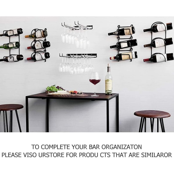 Glashållare för vin- och ölglas (svart, 1 st)