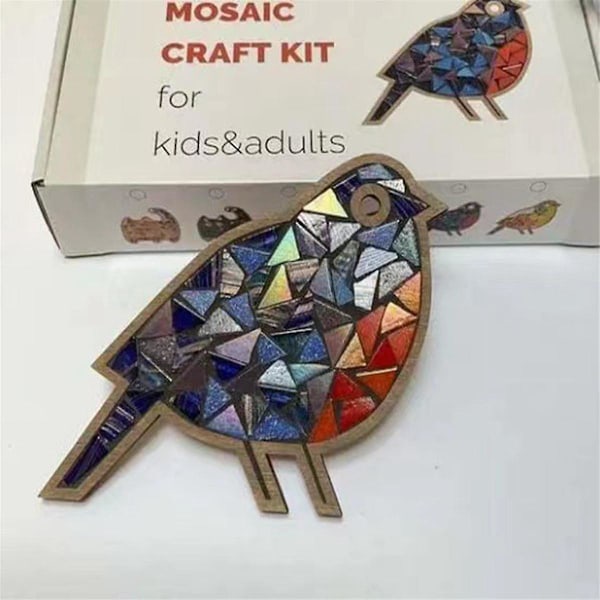TS-Turkos Fjäder Mosaik Gör-Det-Själv Kit Fjäder Konst Kit Gör-Det-Själv Kit Fjäder Hantverk Födelsedagspresent Mosaik Skapande