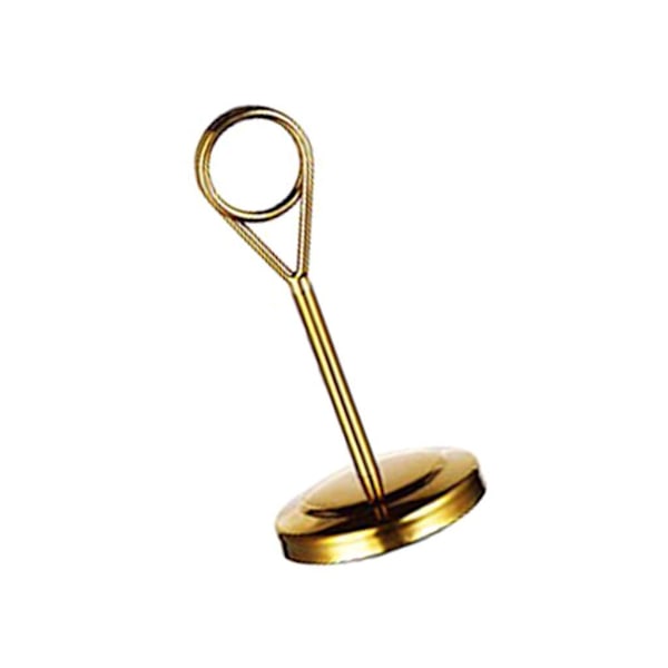 1/2/3/5 Ruostumattomasta teräksestä valmistettu pöytäkortinpidin, kyltinpidin, kuvateline, kulta, 10 cm Gold 10cm 1Set