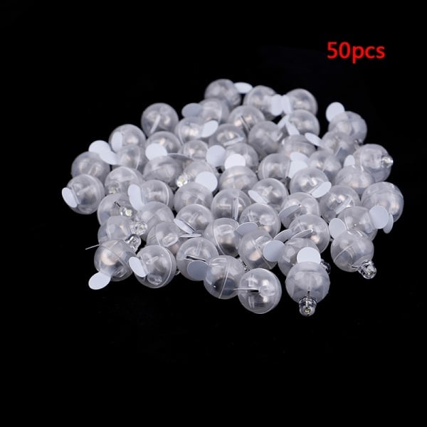 50 LED-bolllys ballonglys for papirlyktbryllupsfest Lilla one size