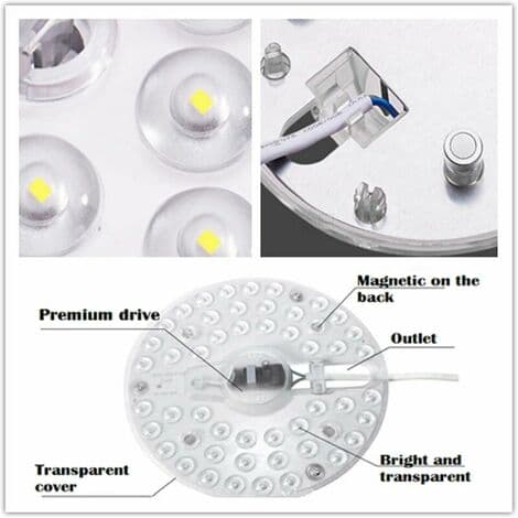 LED Plafondlampe Sirkulær 12W SMD5730 Lys Modul Lampe Panel AC220V