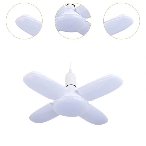 E27 LED Garagelampe Foldbar LED Lampe til Veranda Lager Køkken