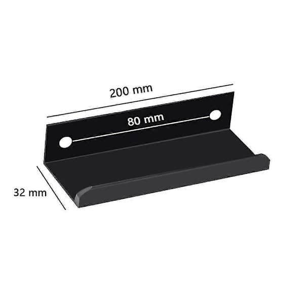 6 stk. Sorte Køkkengreb til Skabe og Skuffer (80 mm, Sort) cspar
