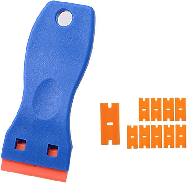 Glass Scraper Vitroceramic Hob Scraper with 10 Plastic Scrapers, ZQKLA