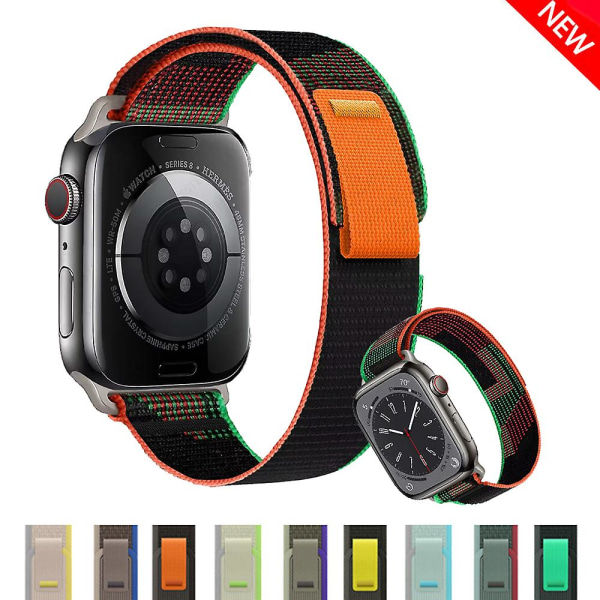 Lämplig för Trail Loop Rem För Apple Watch Band 49mm 44mm 40mm 45mm 41mm 42mm 44 45 49 Mm Correa Armband Iwatch Ultra Series 7 6 5 3 Se 8 Watch St red gray 42 44 45 49mm