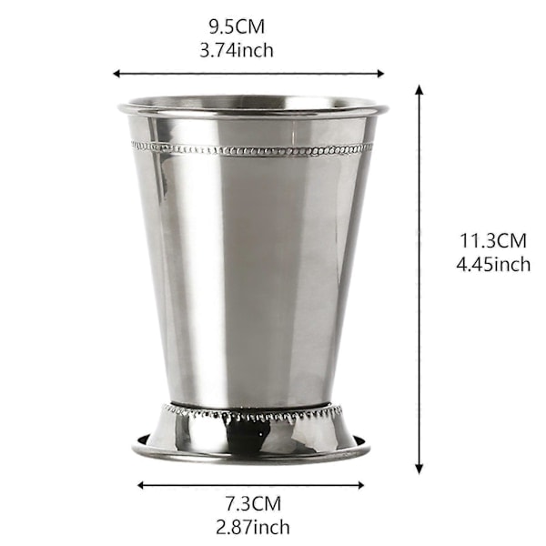 Mojito-glass i rustfritt stål for hjemmefester, moderne mint julep-kopp