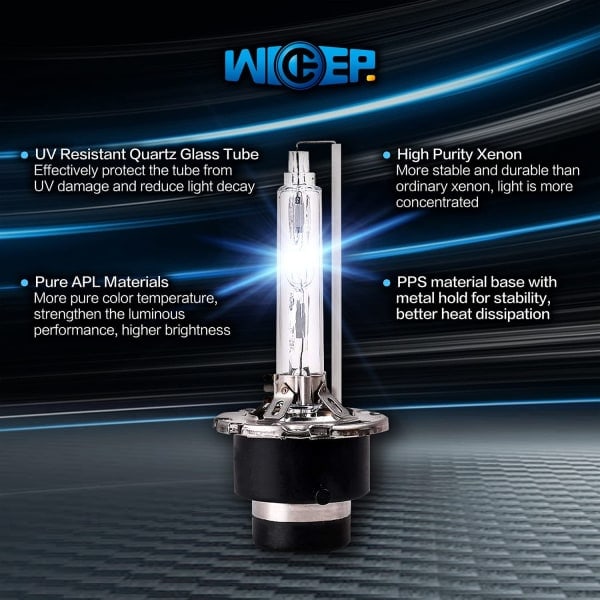 D2S Xenon HID -ajovalot, 8000K 35W, Auton ajovalot Lamppujen vaihto Polttimo kaukovaloille, 2 kpl