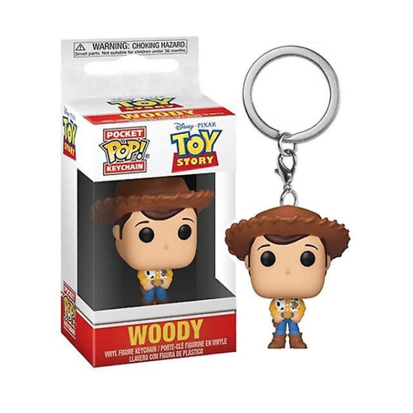 Woody Toy Story Pop Pvc-leksaksnyckelring Tecknad dockor Leksakspresentdekorationer