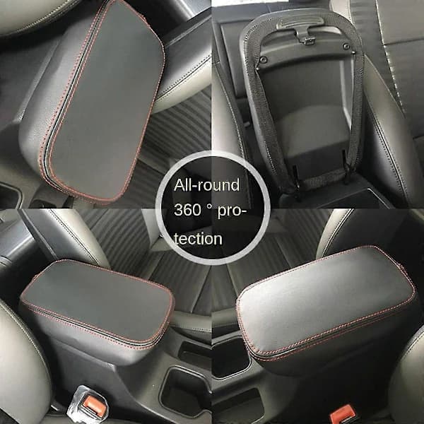 För Highlander 2009-2014 Bilkonsol Armstöd Panel Skyddande Trim Typ + Röd Tråd
