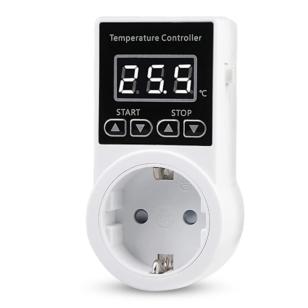 TS-1st Termostatuttag med sensor, Digitalt temperaturkontrolluttag, Vattentätt temperaturskydd