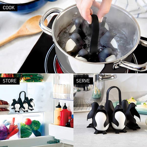 Pingvinformet Eggeholder Koker Egg Oppbevaring Servering for Kokte Egg 1